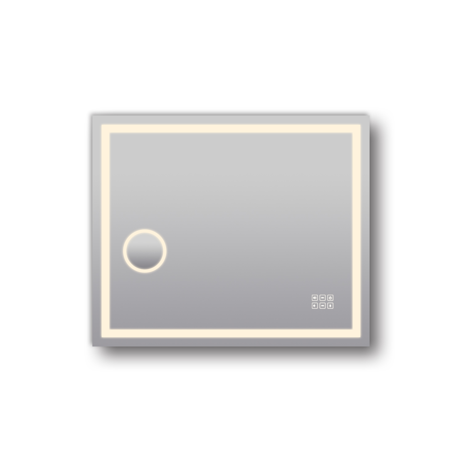 1200*800mm Rectangle 3 Color Lighting Frontlit Bluetooth LED Mirror(USB 5V 2.1A Charging Port)Magnifying Touch Sensor Switch - Image 5