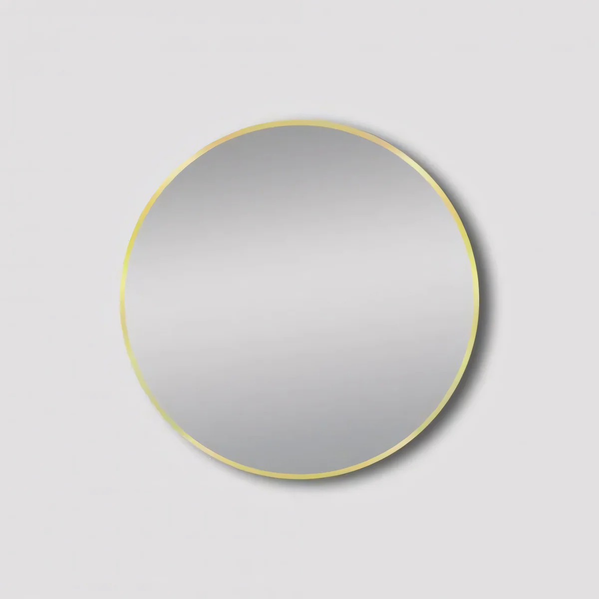 800 mm Matte Brushed Gold Aluminium Framed Round Non-Luminous Mirror - Image 3