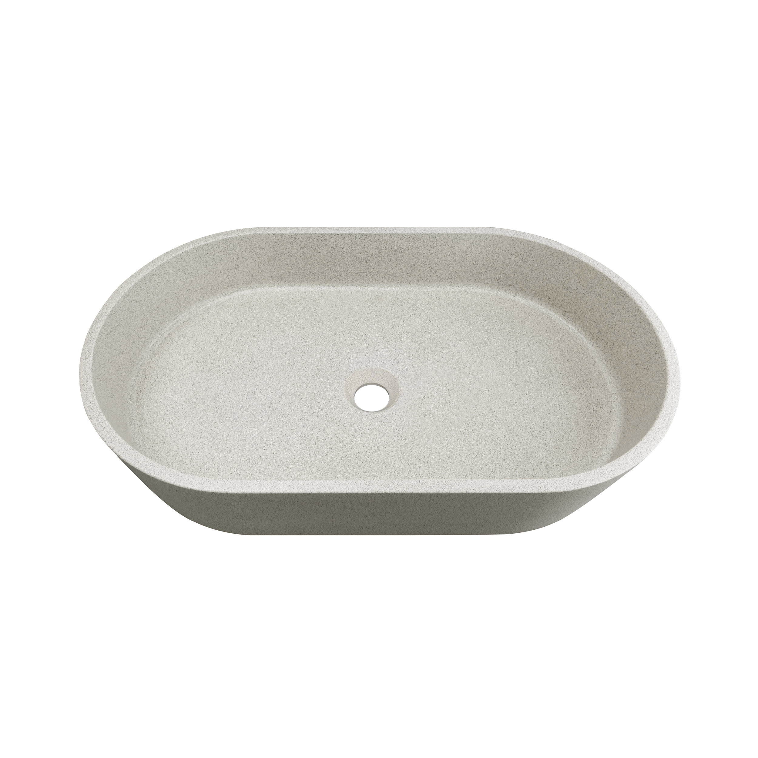 OTTI CLAYTON OVAL 600X350X120 CONCRETE SAND BASIN - Image 2